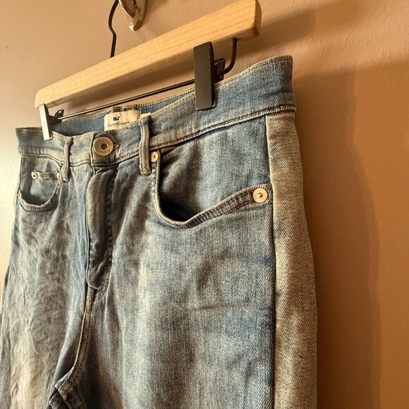 Women's 30 Vineyard Vines Denim Jeans Two Tone Side Stripe Straight Leg - Picture 4 of 7